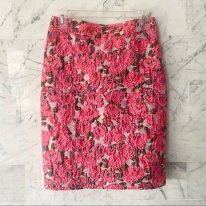Kate Spade Floral “Skirt the Rules” Pencil Skirt Size 4 Excellent Condition